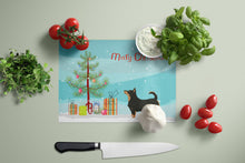 Load image into Gallery viewer, Lancashire Terrier Christmas Tree Glass Cutting Boards – Durable, Decorative Kitchen Art Large CK3550LCB