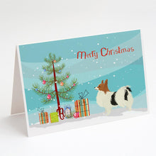 Load image into Gallery viewer, Papillon Christmas Tree Greeting Cards -  Blank Note Cards – 8-Pack of Artist-Designed Cards with Envelopes