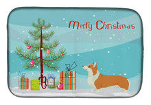 Load image into Gallery viewer, Pembroke Corgi Christmas Tree Dish Drying Mat – Absorbent, Artistic Kitchen Essentials CK3554DDM