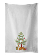 Load image into Gallery viewer, Pembroke Corgi Christmas Tree White Kitchen Towel Set of 2