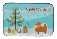 Load image into Gallery viewer, Pomeranian Christmas Tree Dish Drying Mat – Absorbent, Artistic Kitchen Essentials CK3555DDM