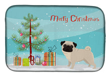 Load image into Gallery viewer, Pug Christmas Tree Dish Drying Mat – Absorbent, Artistic Kitchen Essentials CK3557DDM