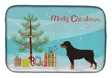 Load image into Gallery viewer, Rottweiler Christmas Tree Dish Drying Mat – Absorbent, Artistic Kitchen Essentials CK3558DDM