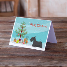 Load image into Gallery viewer, Scottish Terrier Christmas Tree Greeting Cards -  Blank Note Cards – 8-Pack of Artist-Designed Cards with Envelopes