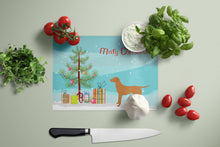 Load image into Gallery viewer, Vizsla Christmas Tree Glass Cutting Boards – Durable, Decorative Kitchen Art Large CK3568LCB