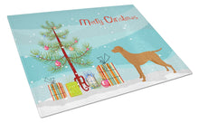 Load image into Gallery viewer, Vizsla Christmas Tree Glass Cutting Boards – Durable, Decorative Kitchen Art Large CK3568LCB
