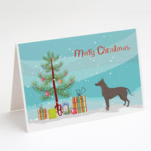 Load image into Gallery viewer, Mexican Hairless Dog Xolo Christmas Tree Greeting Cards -  Blank Note Cards – 8-Pack of Artist-Designed Cards with Envelopes