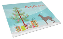 Load image into Gallery viewer, Mexican Hairless Dog Xolo Christmas Tree Glass Cutting Boards – Durable, Decorative Kitchen Art Large CK3570LCB