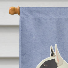 Load image into Gallery viewer, Black and White Bull Terrier Welcome Flag Canvas House Size CK3586CHF