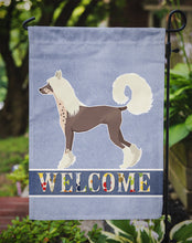 Load image into Gallery viewer, Chinese Crested Welcome Garden Flag - Outdoor Decorative Yard Flag CK3590GF