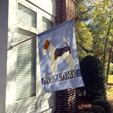 Load image into Gallery viewer, Fox Terrier Welcome Flag Canvas House Size CK3597CHF