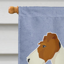 Load image into Gallery viewer, Fox Terrier Welcome Flag Canvas House Size CK3597CHF