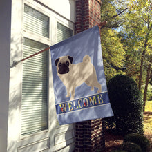 Load image into Gallery viewer, Pug Welcome Flag Canvas House Size CK3616CHF