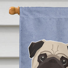 Load image into Gallery viewer, Pug Welcome Flag Canvas House Size CK3616CHF