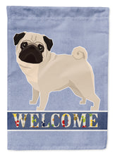 Load image into Gallery viewer, Pug Welcome Flag Canvas House Size CK3616CHF