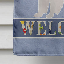 Load image into Gallery viewer, American Eskimo Welcome Flag Canvas House Size CK3633CHF