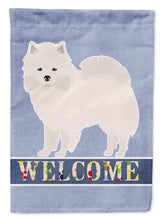 Load image into Gallery viewer, American Eskimo Welcome Flag Canvas House Size CK3633CHF