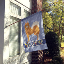Load image into Gallery viewer, Brown &amp; White Elo dog Welcome Flag Canvas House Size CK3643CHF