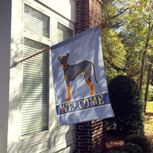 Load image into Gallery viewer, Manchester Terrier Welcome Flag Canvas House Size CK3664CHF