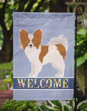 Load image into Gallery viewer, Papillon Welcome Garden Flag - Outdoor Decorative Yard Flag CK3668GF