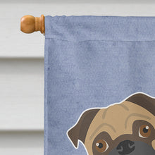 Load image into Gallery viewer, Pug Welcome Flag Canvas House Size CK3673CHF