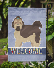 Load image into Gallery viewer, Russian Tsvetnaya Bolonka Lap Dog  Welcome Garden Flag – Decorative Outdoor Yard Flag CK3675GF