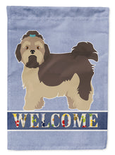 Load image into Gallery viewer, Russian Tsvetnaya Bolonka Lap Dog  Welcome Garden Flag – Decorative Outdoor Yard Flag CK3675GF