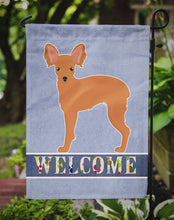 Load image into Gallery viewer, Russkiy Toy or Russian Toy Terrier Welcome Garden Flag - Outdoor Decorative Yard Flag CK3676GF