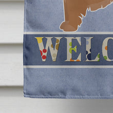 Load image into Gallery viewer, Small Greek Domestic Dog Kokoni Welcome Flag Canvas House Size CK3678CHF