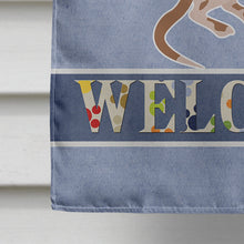 Load image into Gallery viewer, Tan Abyssinian or African Hairless Dog Welcome Flag Canvas House Size CK3683CHF