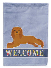 Load image into Gallery viewer, Ruby Cavalier King Charles Spaniel Welcome Flag Canvas House Size CK3687CHF