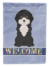 Load image into Gallery viewer, Black and White Cyprus Poodle Welcome Garden Flag – Decorative Outdoor Yard Flag CK3689GF