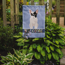 Load image into Gallery viewer, Black and White French Bulldog Welcome Garden Flag – Decorative Outdoor Yard Flag CK3692GF