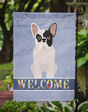 Load image into Gallery viewer, Black and White French Bulldog Welcome Garden Flag – Decorative Outdoor Yard Flag CK3692GF