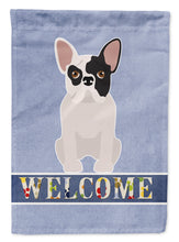 Load image into Gallery viewer, Black and White French Bulldog Welcome Garden Flag – Decorative Outdoor Yard Flag CK3692GF