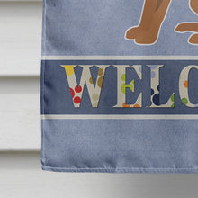 Load image into Gallery viewer, Brown Prague Ratter Welcome Flag Canvas House Size CK3700CHF