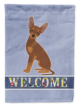 Load image into Gallery viewer, Brown Prague Ratter Welcome Flag Canvas House Size CK3700CHF