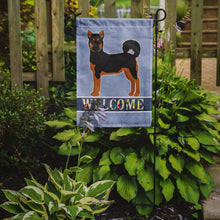 Load image into Gallery viewer, Akita Shepherd Black and Tan Welcome Garden Flag – Decorative Outdoor Yard Flag CK3704GF