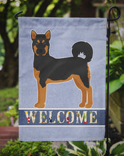 Load image into Gallery viewer, Akita Shepherd Black and Tan Welcome Garden Flag – Decorative Outdoor Yard Flag CK3704GF