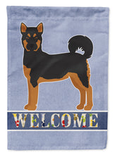 Load image into Gallery viewer, Akita Shepherd Black and Tan Welcome Garden Flag – Decorative Outdoor Yard Flag CK3704GF