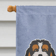 Load image into Gallery viewer, Bernedoodle Welcome Flag Canvas House Size CK3710CHF
