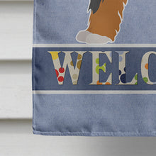 Load image into Gallery viewer, Bernedoodle Welcome Flag Canvas House Size CK3710CHF