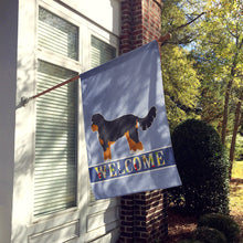 Load image into Gallery viewer, Black and Tan Cavapoo Welcome Flag Canvas House Size CK3717CHF