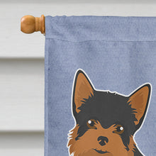Load image into Gallery viewer, Black and Tan Chorkie Welcome Flag Canvas House Size CK3723CHF