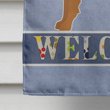 Load image into Gallery viewer, Black and Tan Chorkie Welcome Flag Canvas House Size CK3723CHF