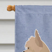 Load image into Gallery viewer, Tan Chorkie Welcome Flag Canvas House Size CK3724CHF