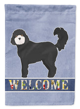 Load image into Gallery viewer, Black Cockapoo Welcome Flag Canvas House Size CK3729CHF