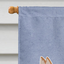 Load image into Gallery viewer, Corgi Husky Mix Welcome Flag Canvas House Size CK3730CHF