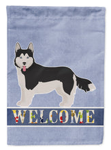 Load image into Gallery viewer, Corgi Husky Mix #2 Welcome Flag Canvas House Size CK3731CHF
