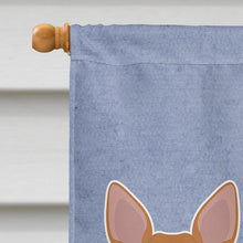 Load image into Gallery viewer, Tan French Bulldog Pit Bull Mix Welcome Flag Canvas House Size CK3734CHF
